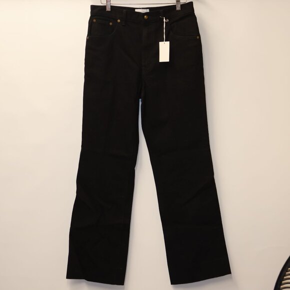 Madewell Pants - Alexa Chung For Madewell Black High-Waisted Straight-Leg Jeans Size 29 Cotton Bl